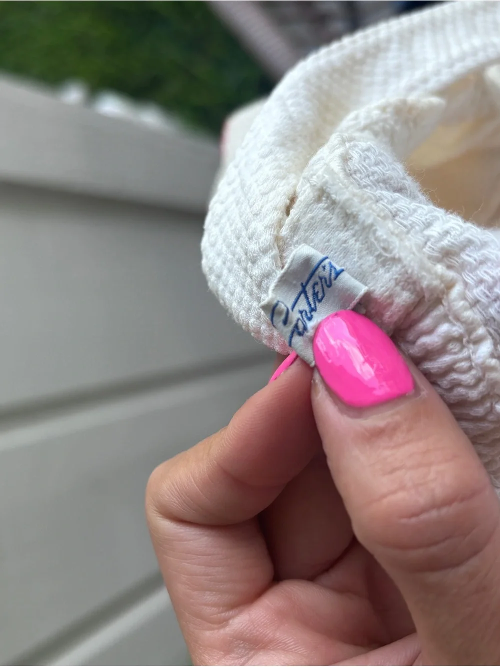 VINTAGE Carter's Cream Romper with Smocking